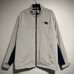 New England Patriots Men's Gray and Blue Jacket🔥